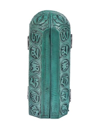 Ganesh, cestovný oltár, živica, tyrkysová patina, 21 cm
