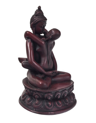Budha Shakti, živica, červená patina, 21cm