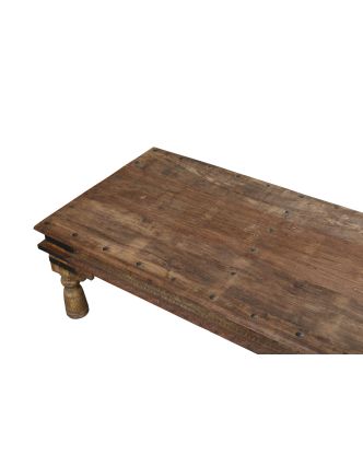 Starý stolík z teakového dreva, 152x77x47cm