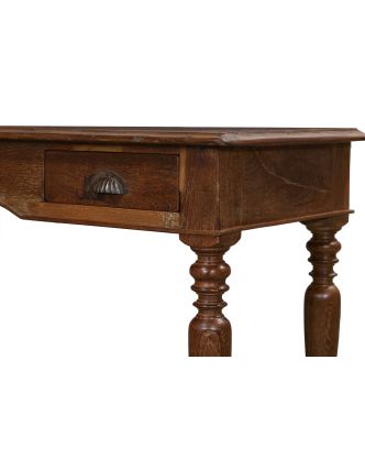 Písací stôl z teakového dreva so šuplíkmi, 136x54x74cm