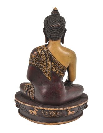 Budha Šakjamúni, ručne vyrezávaný, živica, 23cm