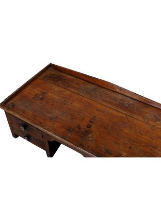 Starý kupecký stolík so šuplíkmi, 103x52x37cm