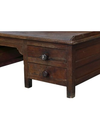 Starý kupecký stolík so šuplíkmi, 103x52x37cm