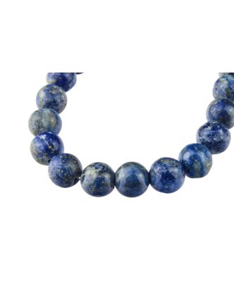 Náramok z lapis lazuli, veľkosť cca 8mm, obvod 14-18cm, gumička