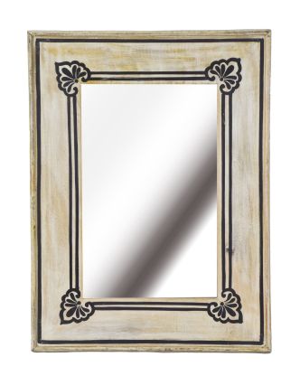 Zrkadlo v ráme z teakového dreva, 46x3x62cm