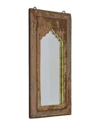 Zrkadlo v ráme z teakového dreva, 27x3x56cm
