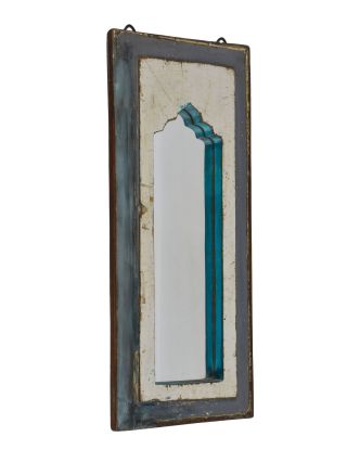 Zrkadlo v ráme z teakového dreva, 24x3,5x55cm