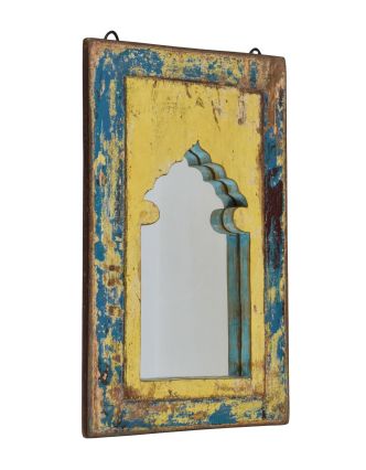 Zrkadlo v ráme z teakového dreva, 29x3,5x47cm