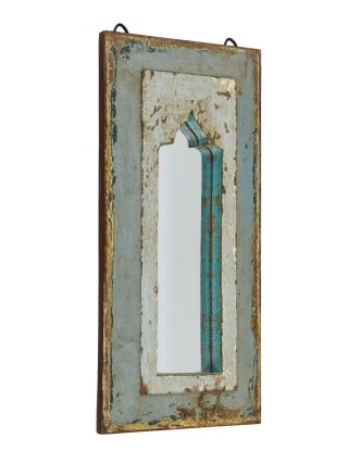 Zrkadlo v ráme z teakového dreva, 22x3x46cm