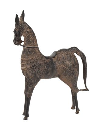 Socha koňa "Tribal Art", mosadz, 36cm