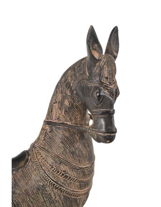 Socha koňa "Tribal Art", mosadz, 36cm