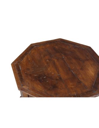 Stolík z teakového dreva s úložným priestorom, 68x68x55cm