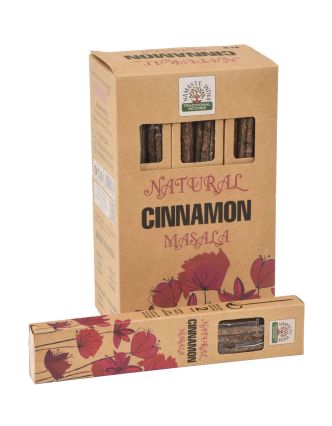 Vonné tyčinky, Cinnamon, Natural Masala, 23cm, 30g (Orkay)