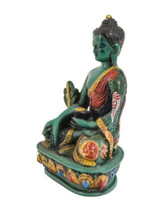 Soška Medicine Budha, zelený, ručne maľovaný, 14cm
