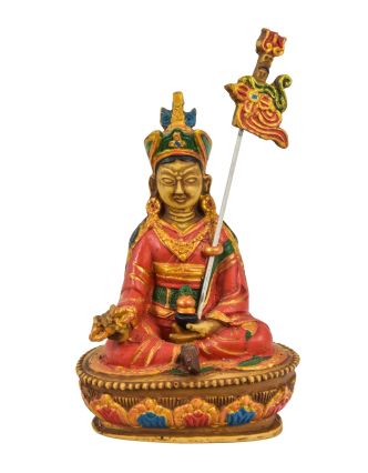 Guru Rinpoche, farebný, živica, 10x5x15cm