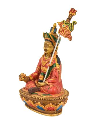 Guru Rinpoche, farebný, živica, 10x5x15cm