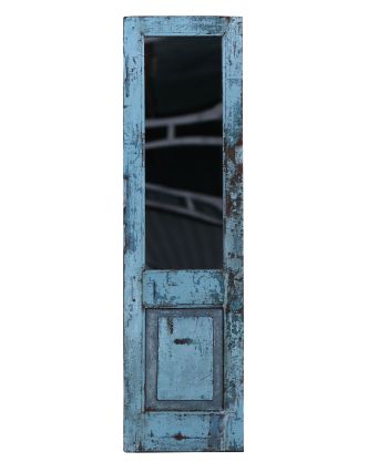 Zrkadlo v ráme z teakového dreva, vyrobené zo starých dverí, 53x4x198cm