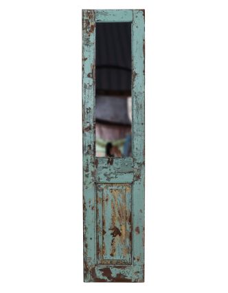 Zrkadlo v ráme z teakového dreva, vyrobené zo starých dverí, 45x4x203cm
