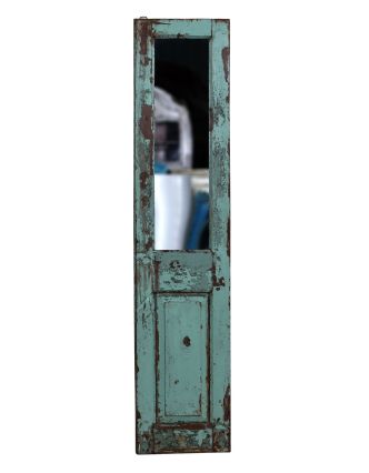 Zrkadlo v ráme z teakového dreva, vyrobené zo starých dverí, 44x4x203cm
