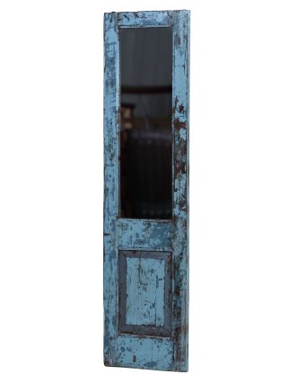 Zrkadlo v ráme z teakového dreva, vyrobené zo starých dverí, 52x4x198cm