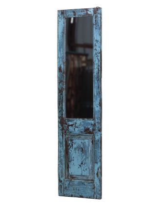 Zrkadlo v ráme z teakového dreva, vyrobené zo starých dverí, 51x4x198cm