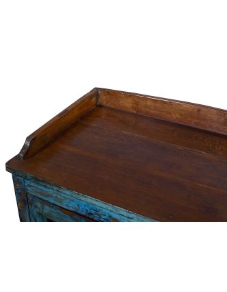Presklená skrinka z teakového dreva, 74x41x99cm