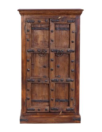 Skriňa z teakového dreva, staré dvere, 74x44x129cm