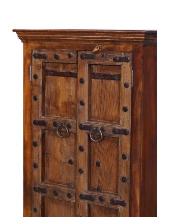Skriňa z teakového dreva, staré dvere, 74x44x129cm