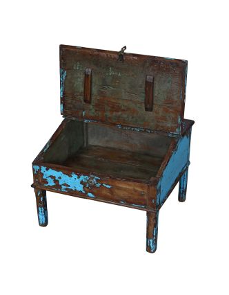 Starý kupecký stolík s odklápacou doskou, 61x53x44cm
