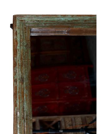 Zrkadlo v starom ráme z teakového dreva, 79x7x140cm
