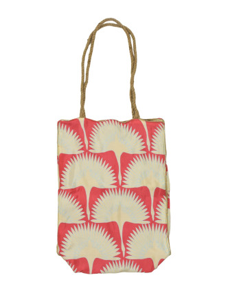 Elegantná plážová taška, ružovo-béžová, rozmer 33x13x45 + 32cm ucha