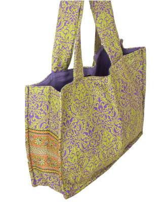 Elegantná plážová taška, fialovo-zelená, rozmer 48x13x34 + 34cm ucha