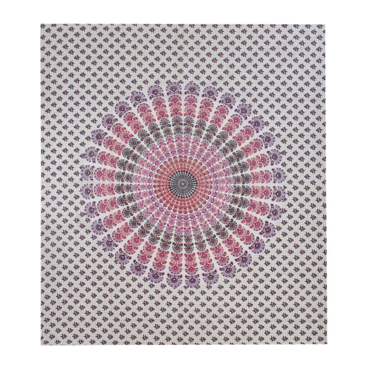 Prikrývka na posteľ, "Barmeri round", mandala, 202x230cm