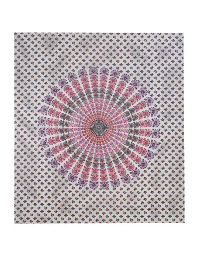 Prikrývka na posteľ, "Barmeri round", mandala, 202x230cm