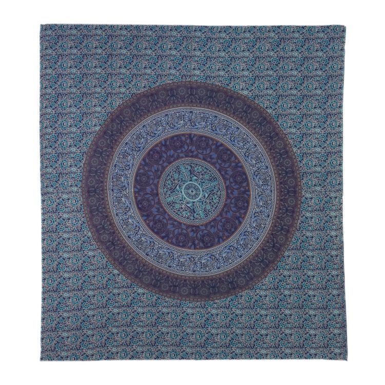 Prehoz na posteľ, Mandala, kvety, farebný 220x230cm