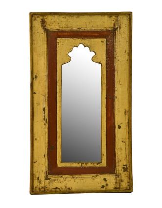 Zrkadlo v ráme z recyklovaného teakového dreva, 39x69x4cm
