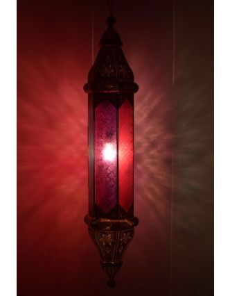 Arabská lampa, multifarebná, mosadz, ručné práce, cca 138x28cm