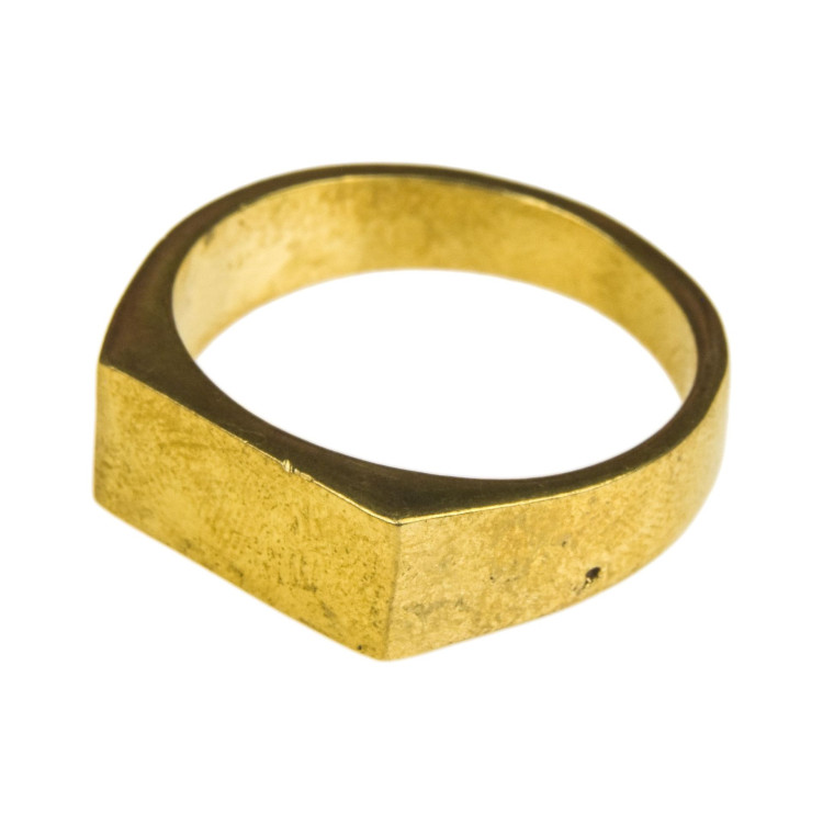 Prsteň, s plôškou 19x7mm, mosadzný