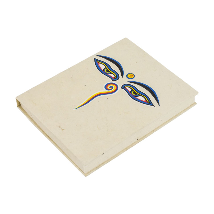 Notes, "Budhove oči", ručný ryžový papier 13x17x2cm, 45 listov