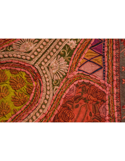 Záves nad dvere oblúk, patchwork, Rajastan, ručná výšivka, 190x96cm