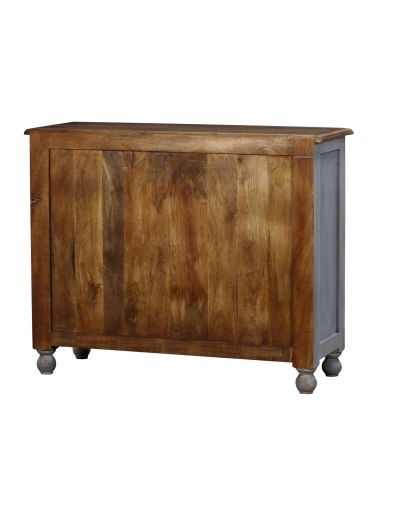 Komoda z mangového dreva s ručne vyrezávanými šuplíkmi, 117x42x92cm