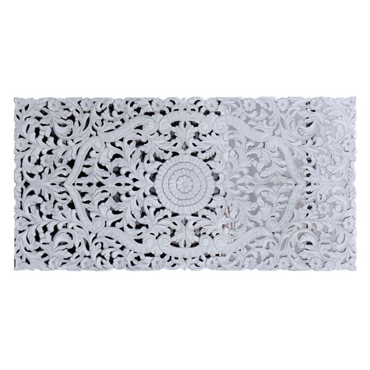 Ručne vyrezaná mandala z mangového dreva, 150x5x75cm