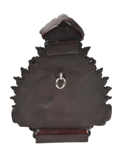 Budha Šakjamúni, soška s červenou antik patinou, 18cm