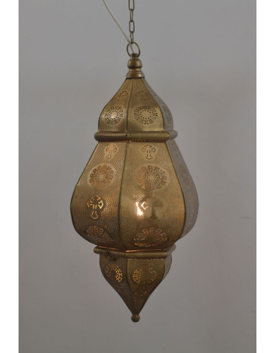 Kovová lampa v orientálnom štýle, zlatá farba, vo vnútri zlatá, 34x55cm