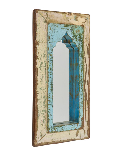 Zrkadlo v ráme z teakového dreva, 23x4x45cm