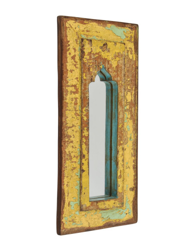 Zrkadlo v ráme z teakového dreva, 19x3x43cm