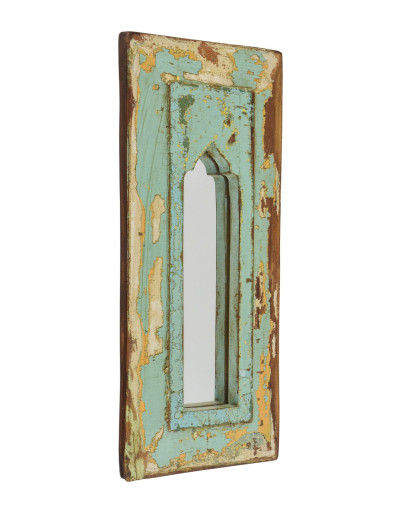 Zrkadlo v ráme z teakového dreva, 18x3x43cm