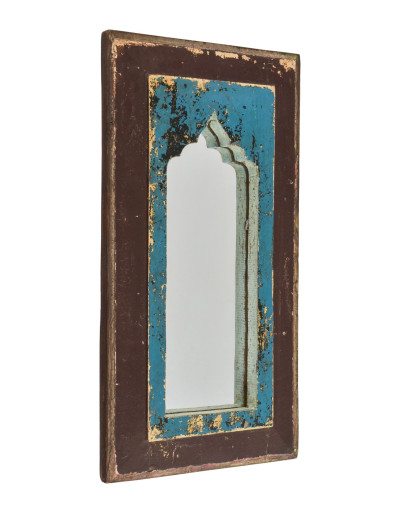 Zrkadlo v ráme z teakového dreva, 25x3x46cm