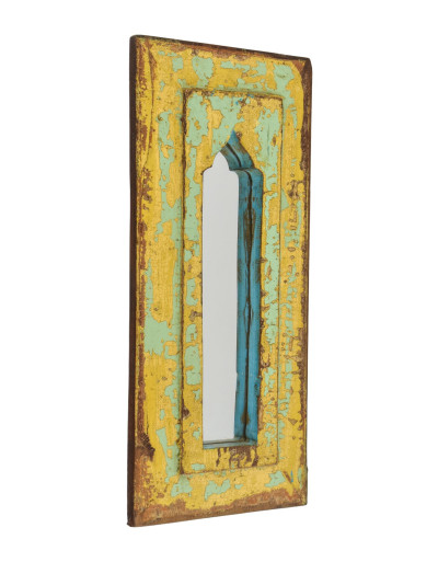 Zrkadlo v ráme z teakového dreva, 19x3x43cm