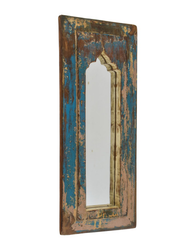 Zrkadlo v ráme z teakového dreva, 22x4x55cm